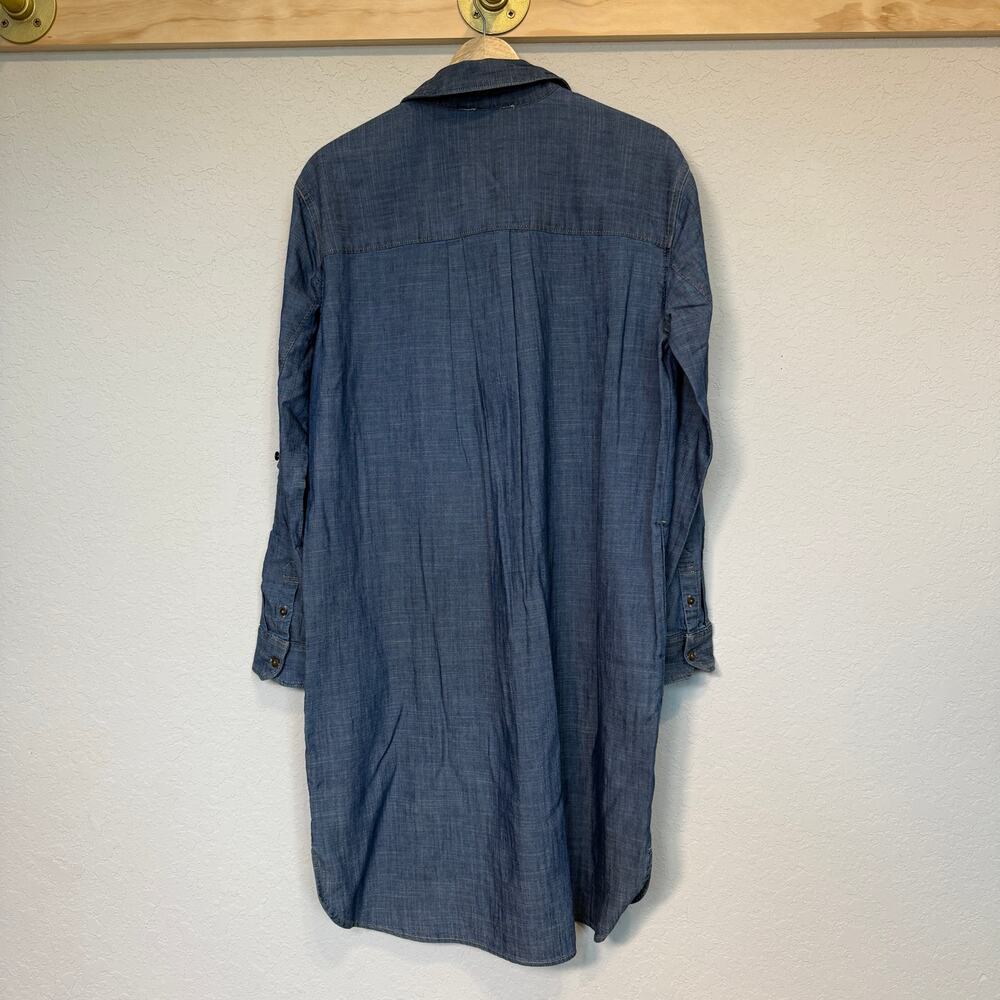 Women's Caslon Denim Blue Jean‎ Chambray Pullover Shirt Dress Size XS NEW - Picture 6 of 8